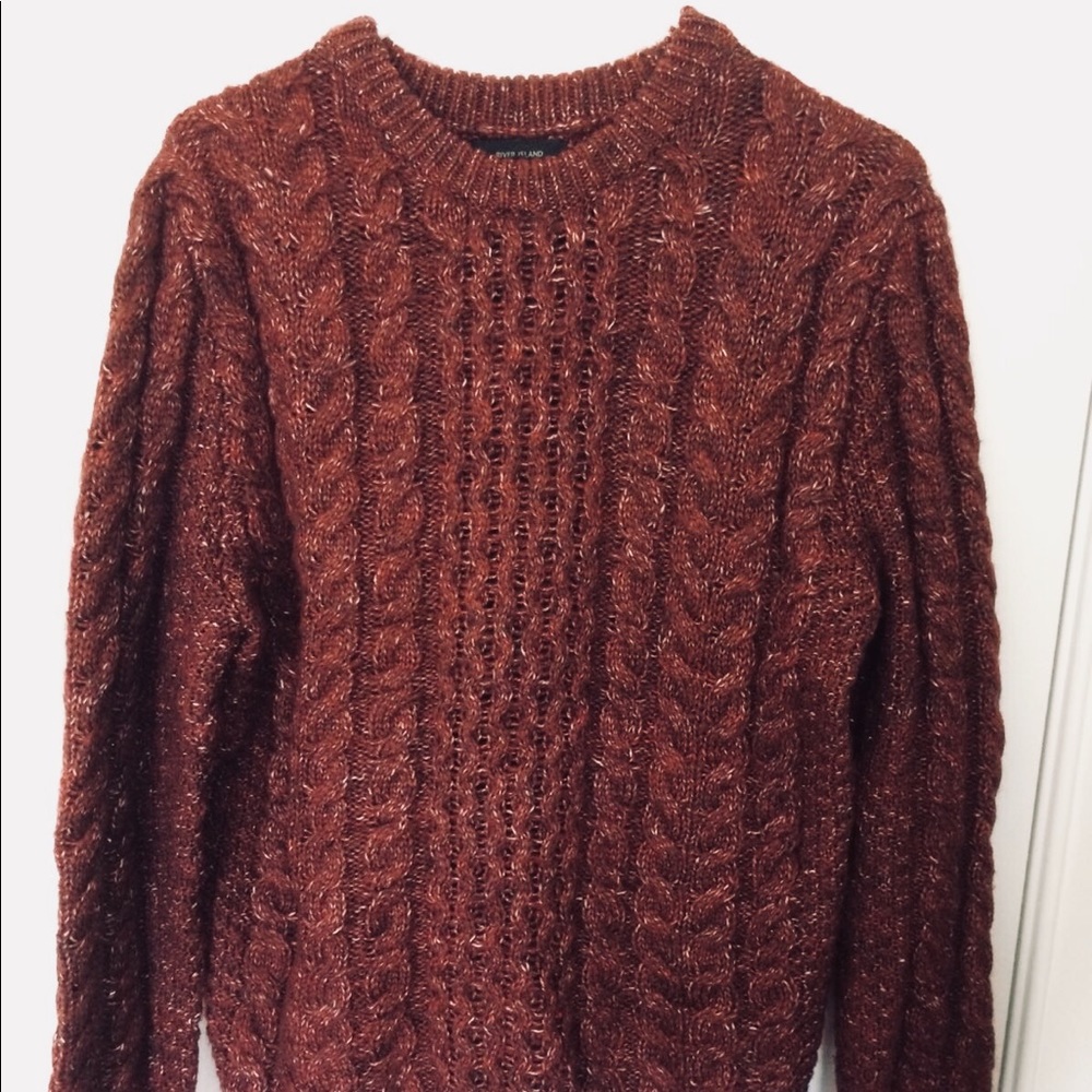 Men’s RIVER ISLAND Cable Knit Sweater